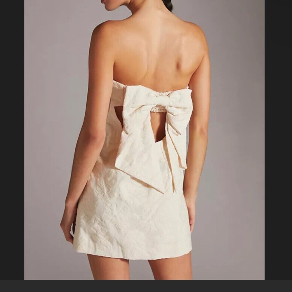 Ivory textured shift dress